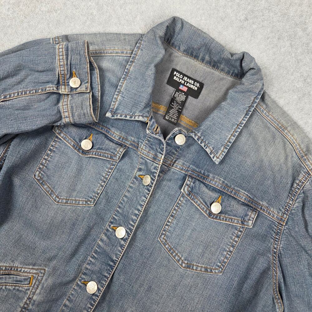 Vintage Polo Jeans Co Ralph Lauren Womens Large Denim Jacket